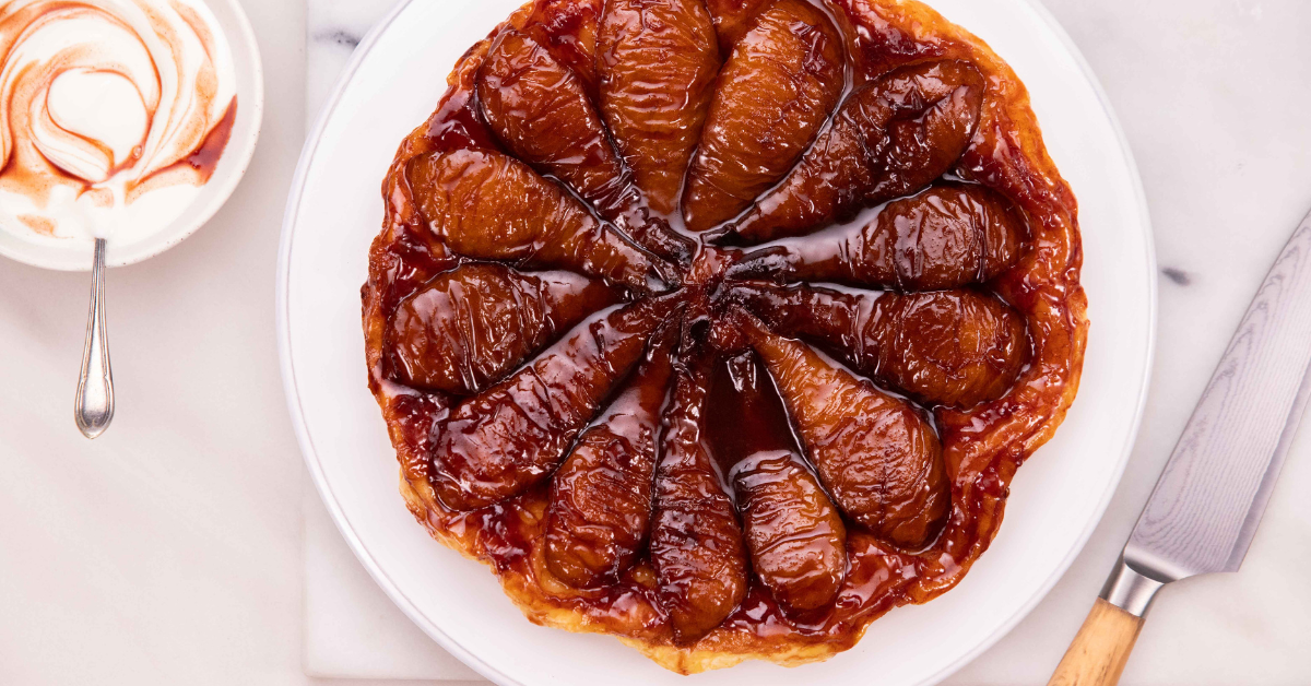 Wine Poached Pear Tarte Tatin Recipe