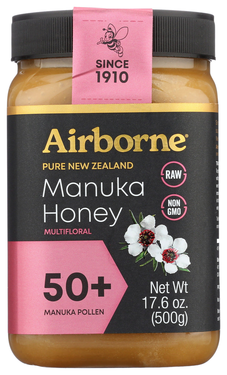 Airborne マヌカハニー 50+ 500g 2個 50% Pure Mānuka Multifloral Honey 17.85oz– Airborne USA
