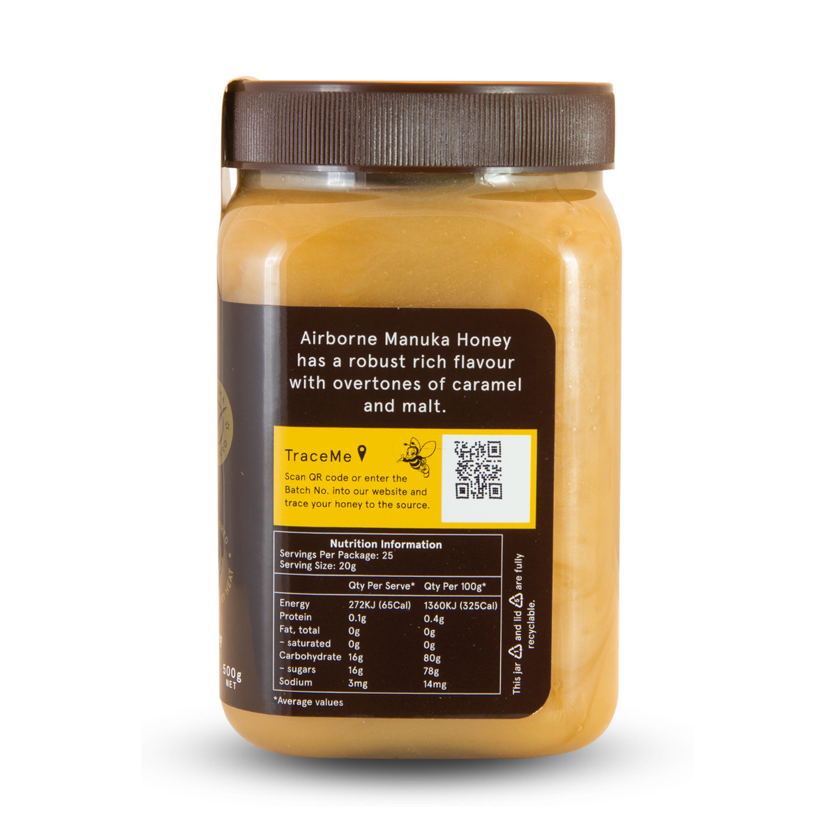 85% Pure Mānuka Monofloral Honey 17.85oz– Airborne USA
