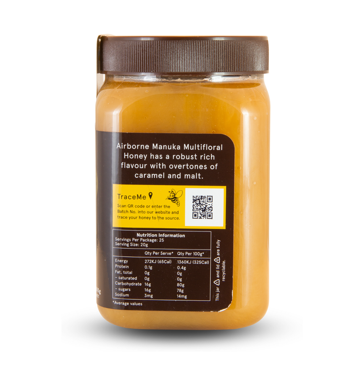 50% Pure Mānuka Multifloral Honey 17.6oz– Airborne USA