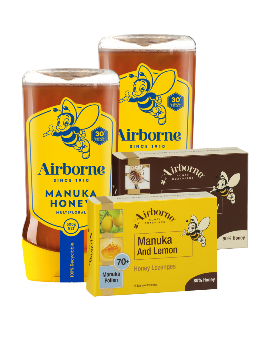Airborne マヌカハニー 50+ 500g 2個 Amazon | ニュージーランド産はちみつ 「マヌカハニー：MANUKA